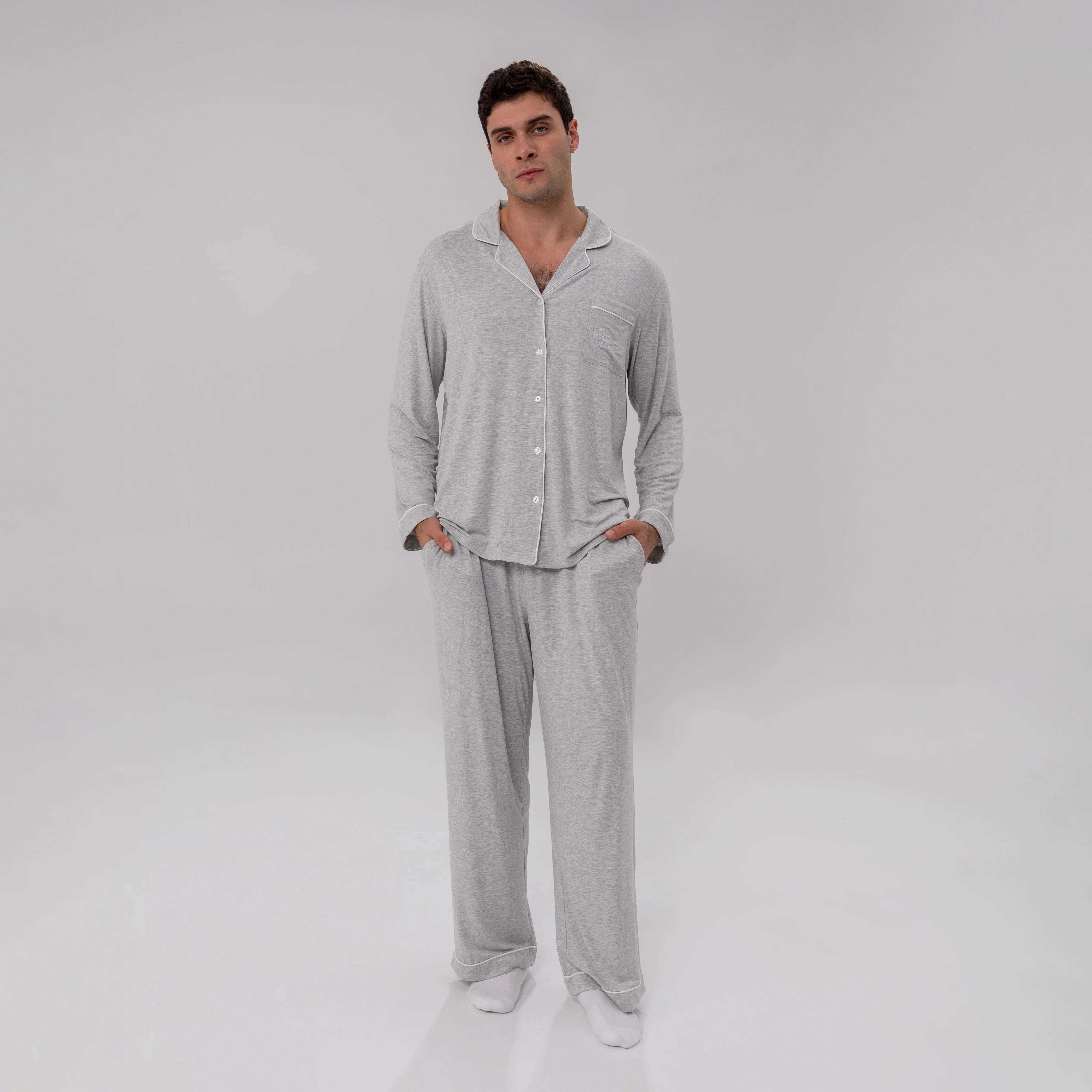 Men's Luxe Bamboo Long PJ Set - Image 3
