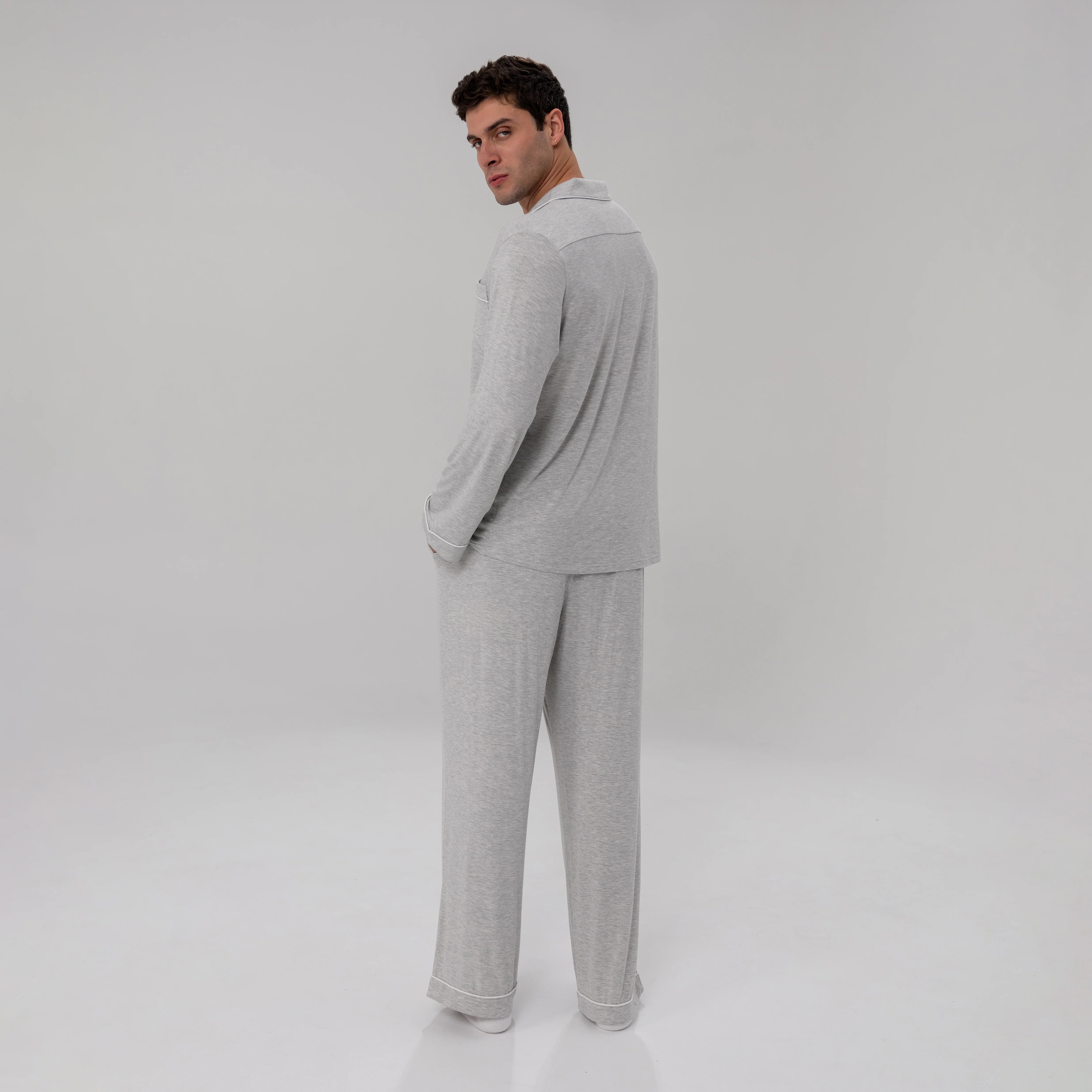 Men's Luxe Bamboo Long PJ Set - Image 4