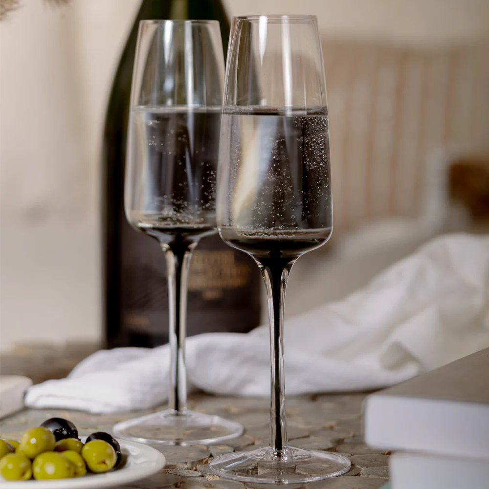 Smoke Stem Champagne Glasses - Image 4